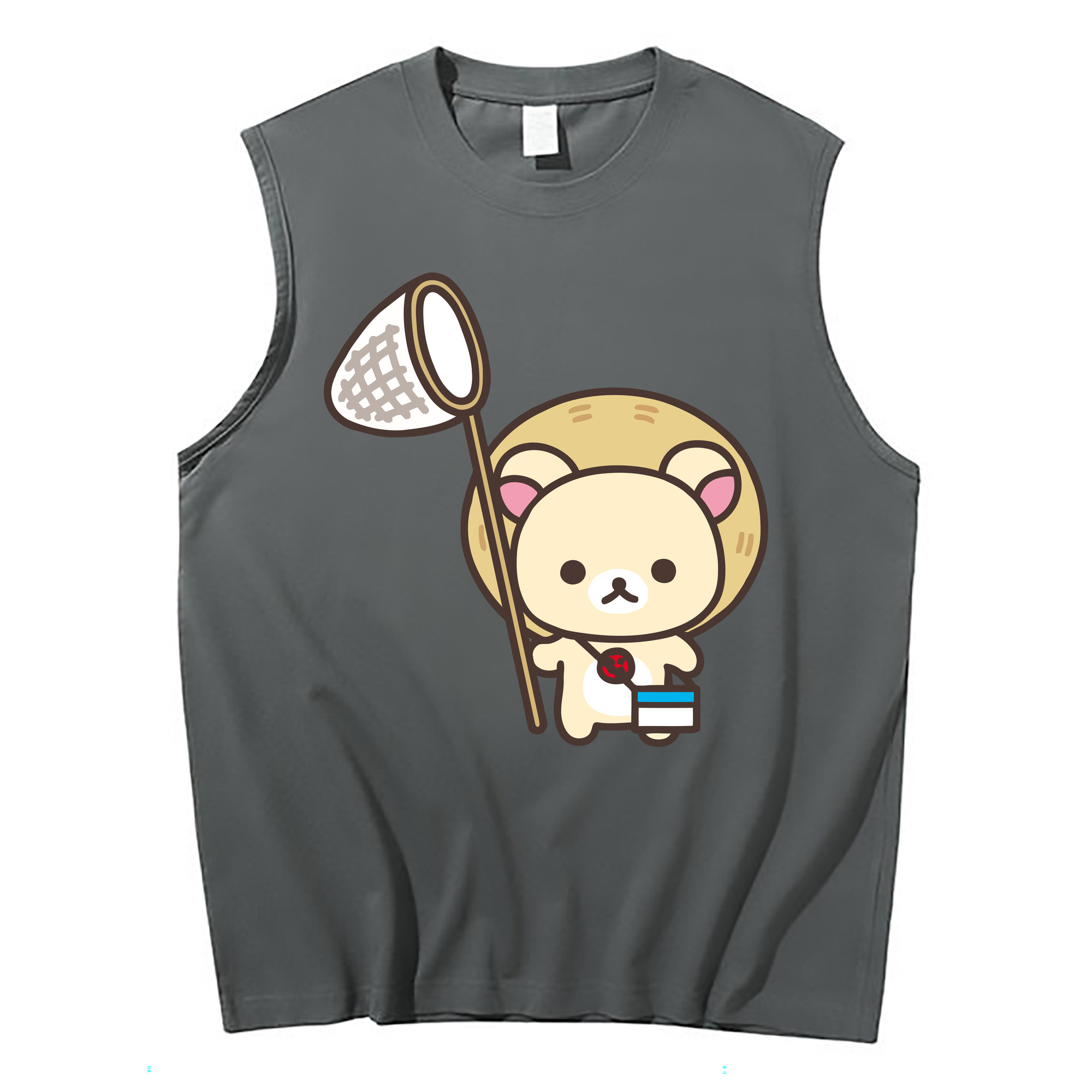 （画像用） リラックマ リラックマ キイロイトリ Rilakkuma Korilakkuma Kiiroitori コットン100％タンクトップ（フロントプリント）